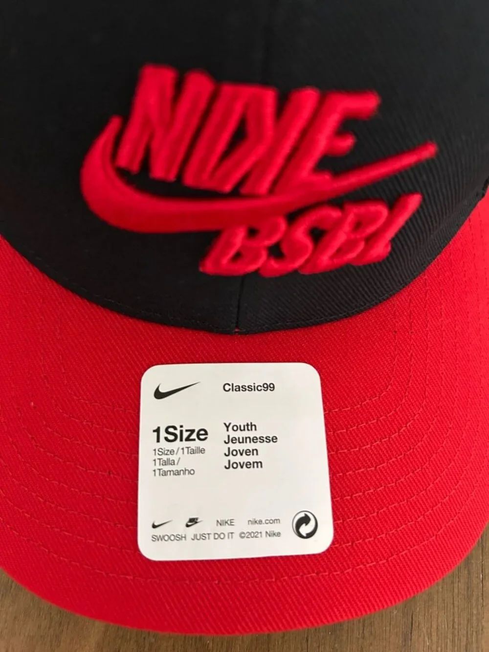 NWT Nike Baseball Classic99 Hat Cap Youth Swoosh Dri-Fit Flex Adjustable Black R